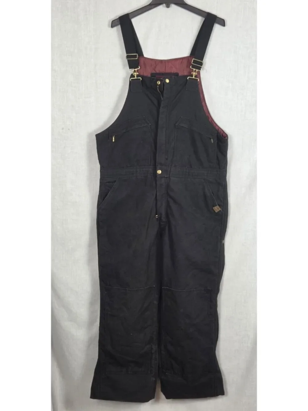 Real Ranch Insulated Coveralls Bib Overalls Quilted Men's L Unisex Work Farm